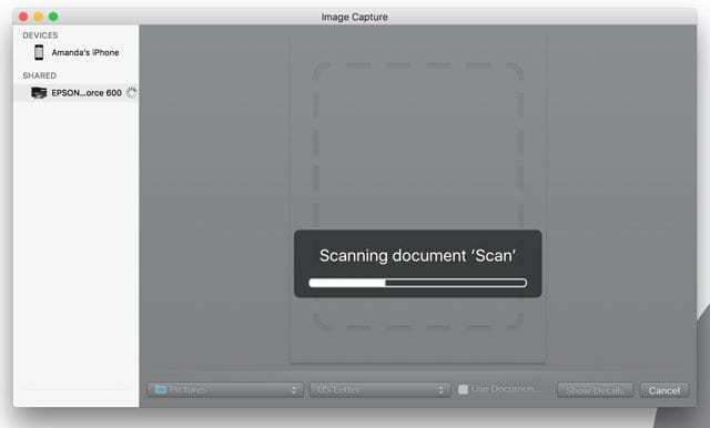 sierra mac default folder for scanning